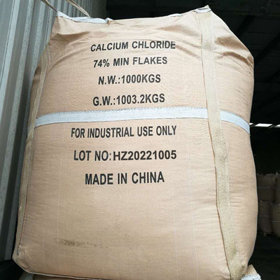 1000kg/Calciumchlorid-Dihydrat-weiße Flocken des Taschen-CaCl2-Calciumchlorid-74%