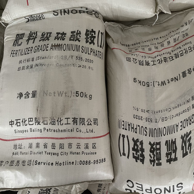 50 KG/BAG Ammoniumsulfat Weißpartikel CAS 7783-20-2 als Nährstoff in der Landwirtschaft verwendet