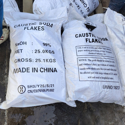 NaOH Kaustisches Soda Natriumhydroxid Anorganische Verbindung Starke Korrosionsfähigkeit 25 KG / BAG