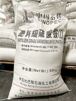 50 KG/BAG Ammoniumsulfat Weißpartikel CAS 7783-20-2 als Nährstoff in der Landwirtschaft verwendet